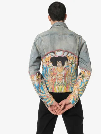 Jimi Hendrix graphic-print denim jacket Jimi Hendrix graphic-print denim jacket展示图