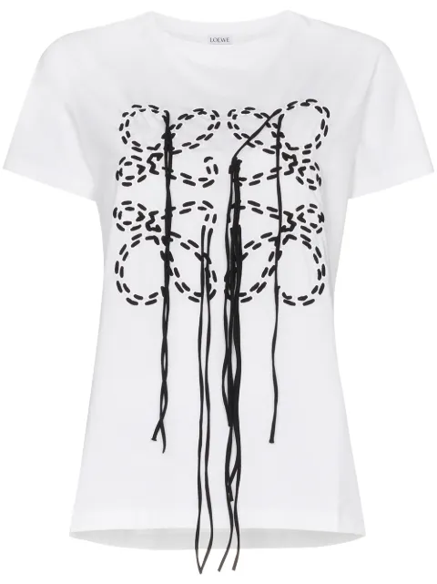 LOEWE FRINGED LOGO T-SHIRT