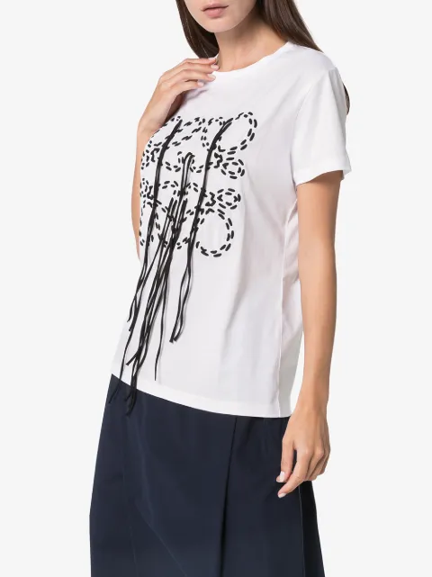 LOEWE FRINGED LOGO T-SHIRT