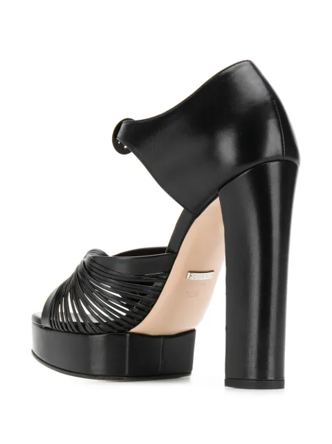 GUCCI PLATFORM KNOT DETAIL SANDALS