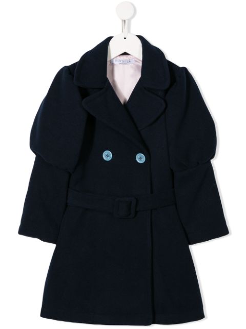 Vivetta Kids Belted Double Breasted Coat | Farfetch.com