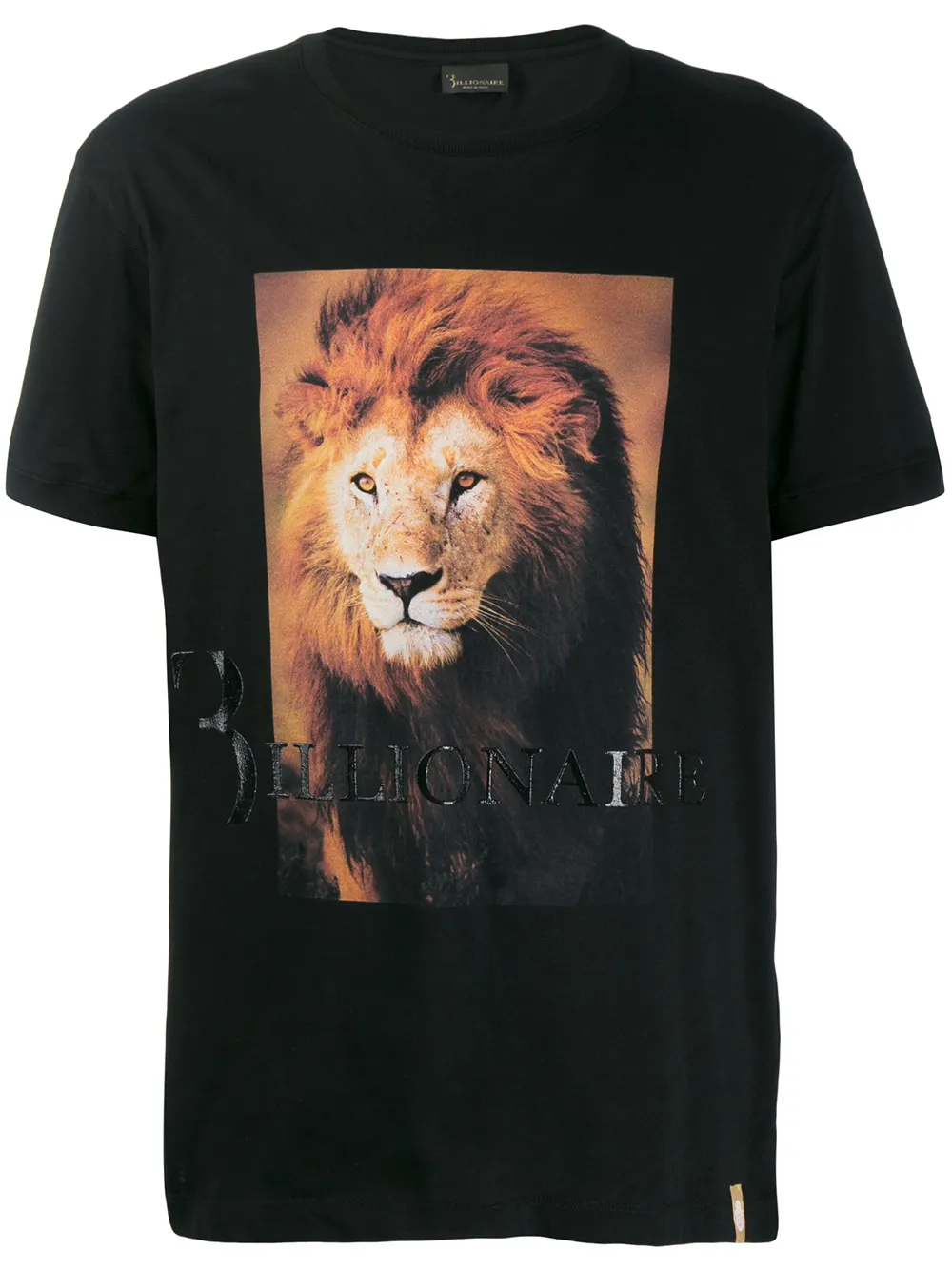 Billionaire T-Shirt mit Löwen-Print - Schwarz