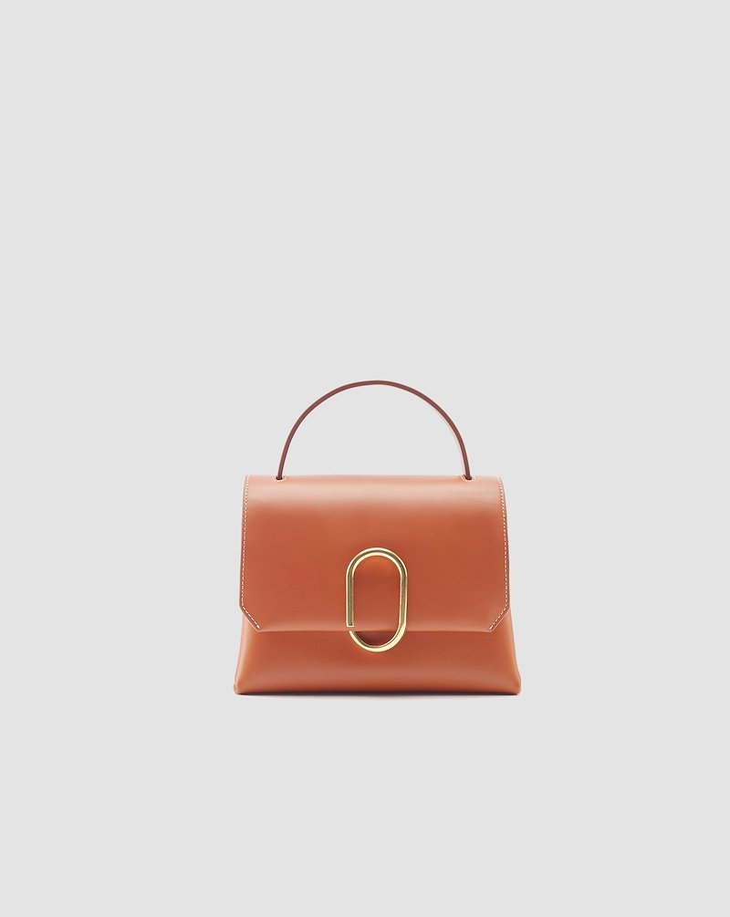 Alix Mini Top Handle Satchel-brown #0 Alix Mini Top Handle Satchel, COGNAC Synthetic->Acrylic Alix Mini Top Handle Satchel from 3.1 Phillip Lim.- 0