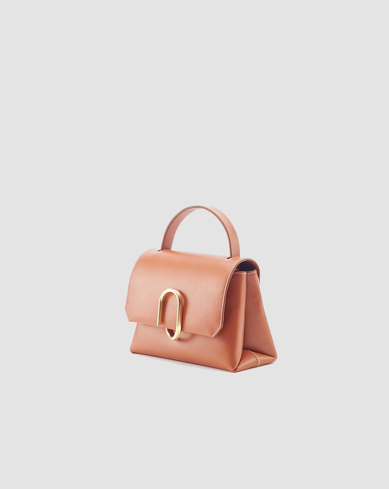 Alix Mini Top Handle Satchel-brown #1 Alix Mini Top Handle Satchel, COGNAC Synthetic->Acrylic Alix Mini Top Handle Satchel from 3.1 Phillip Lim.- 1