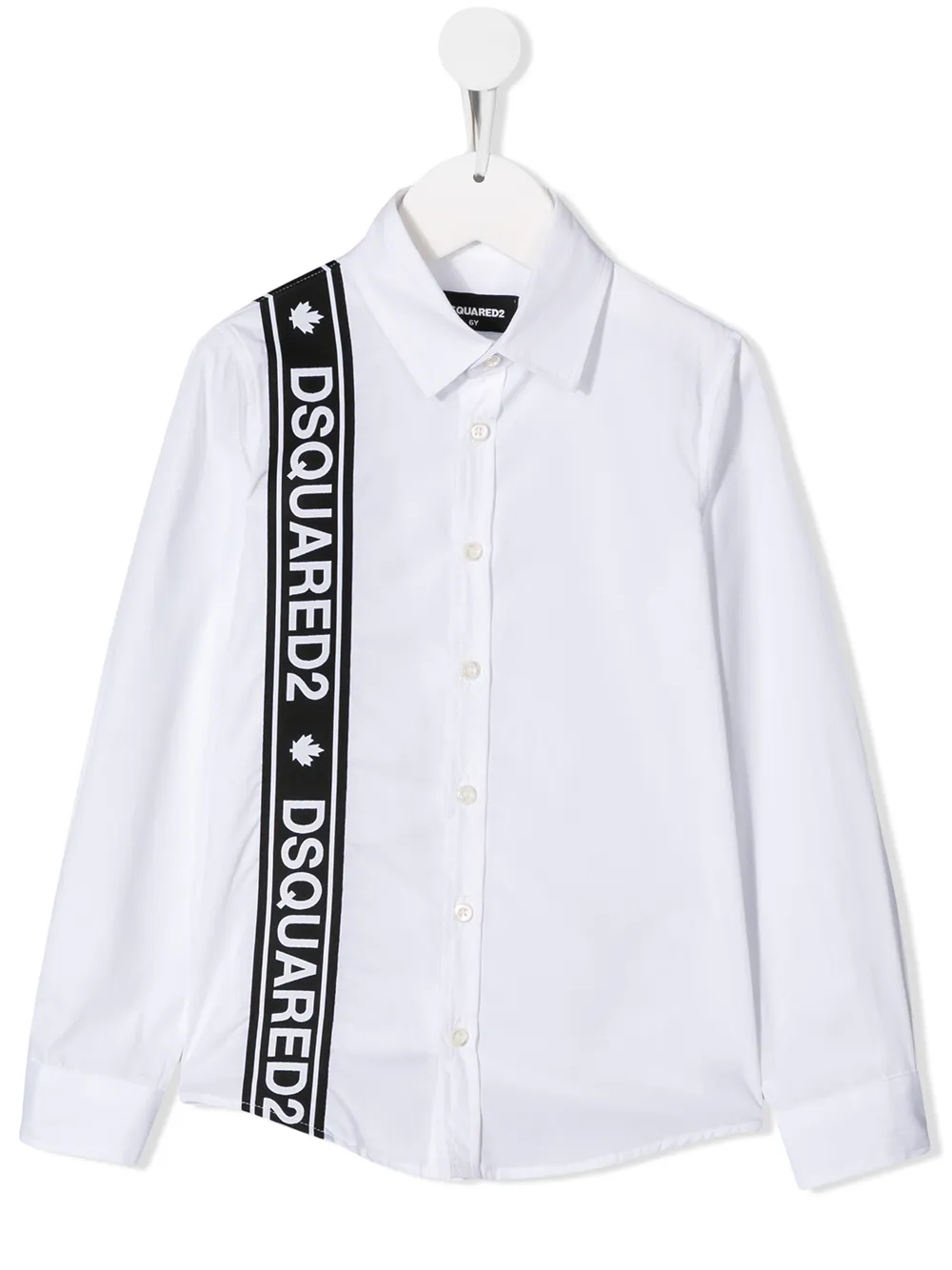 

Dsquared2 Kids playera con franja del logo - Blanco