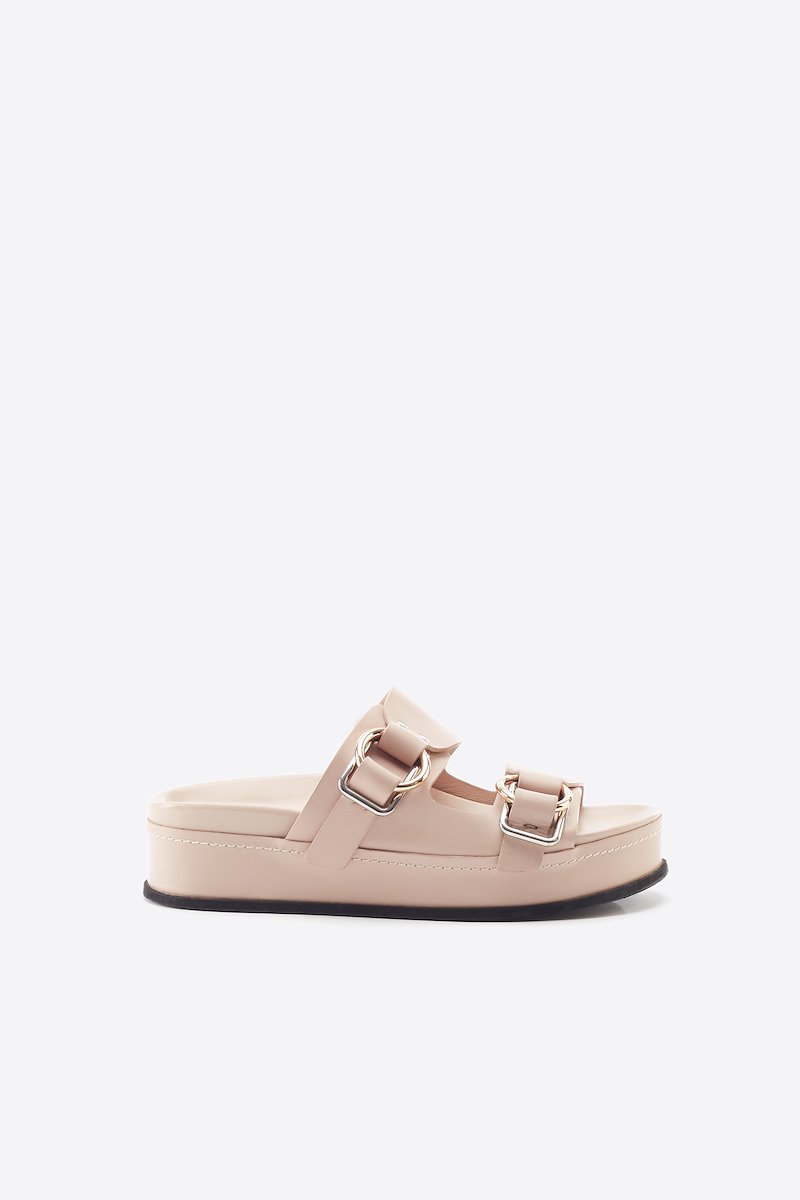 Freida Double-Buckle Platform Slide-blush #0 Freida Double-Buckle Platform Slide, Blush Natural (other)->Rubber Freida Double-Buckle Platform Slide from 3.1 Phillip Lim.- 0