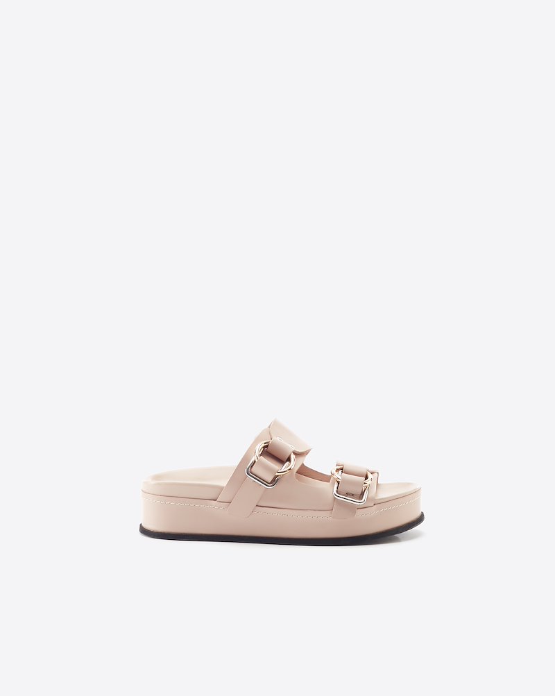 Freida Double-Buckle Platform Slide in blush | 3.1 Phillip Lim Official ...