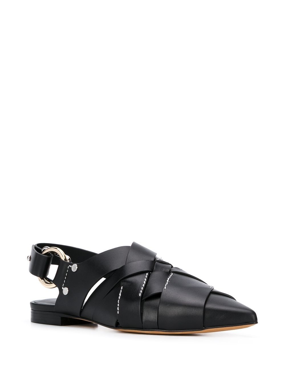 3.1 Phillip Lim Deanna geweven ballerina's - Zwart