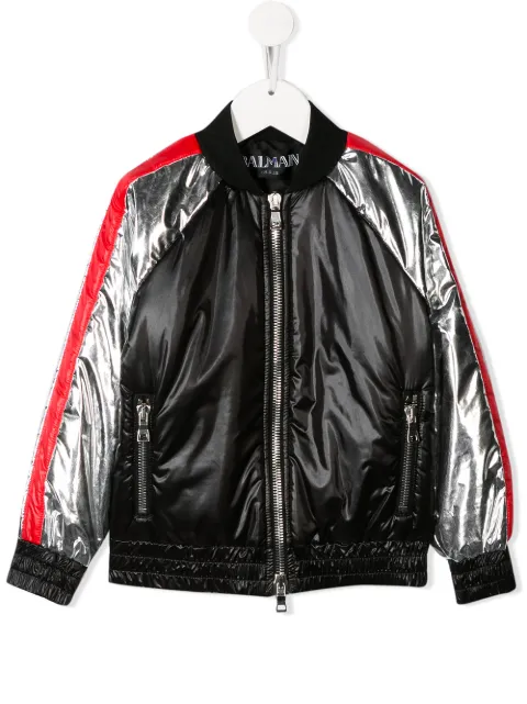 Click to view more detailed imagery on our partner's website Balmain Kids' Synthetic Fiber Jacket In Black