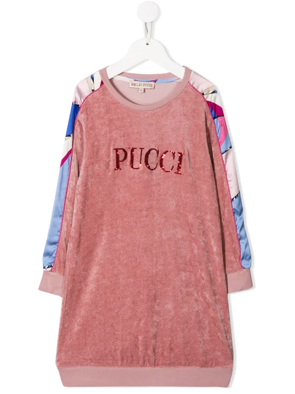 PUCCI Junior Logo Sweater Dress - Farfetch