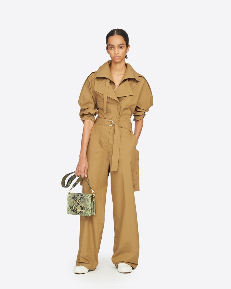 Trouser With Back Apron-brown #0 Trouser With Back Apron, CEDAR Natural (Veg)->Cotton Trouser With Back Apron from 3.1 Phillip Lim.- 0