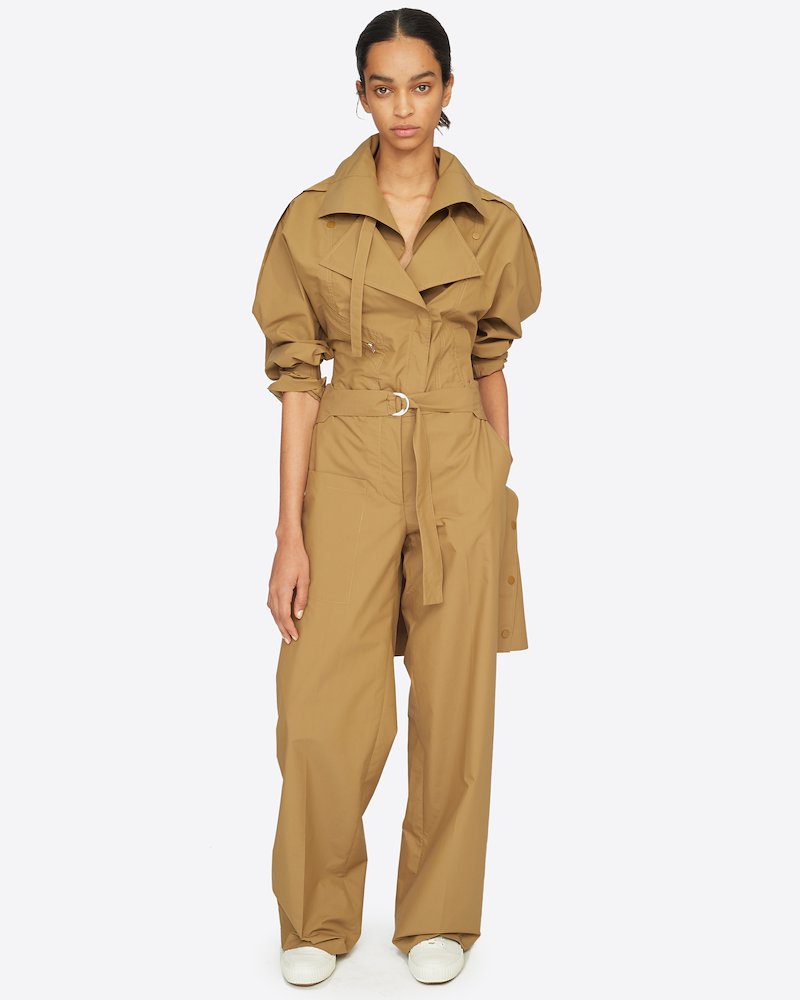 Trouser With Back Apron-brown #1 Trouser With Back Apron, CEDAR Natural (Veg)->Cotton Trouser With Back Apron from 3.1 Phillip Lim.- 3