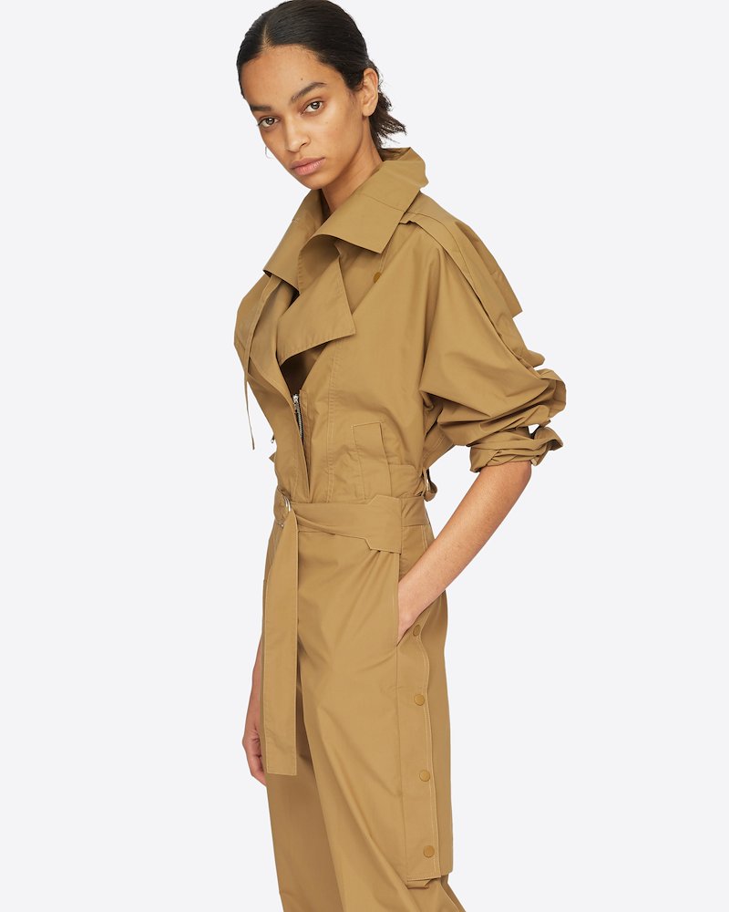 Trouser With Back Apron-brown #0 Trouser With Back Apron, CEDAR Natural (Veg)->Cotton Trouser With Back Apron from 3.1 Phillip Lim.- 4