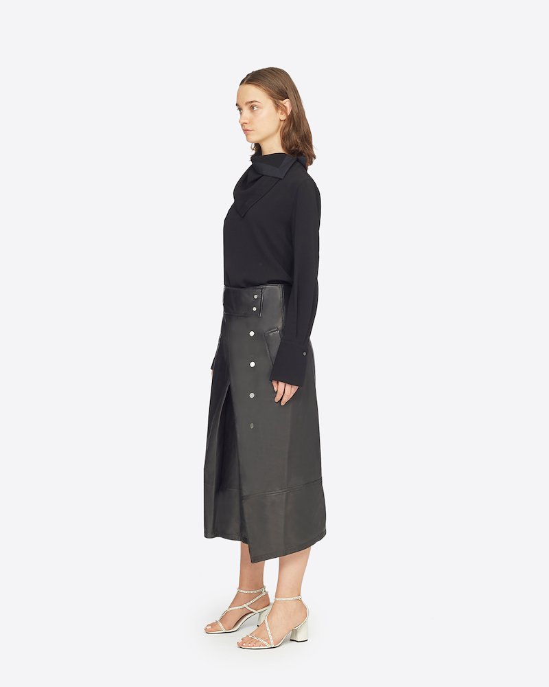 Leather Trench Skirt-black #1 Leather Trench Skirt, BLACK Furs & Skins->Leather Leather Trench Skirt from 3.1 Phillip Lim.- 1