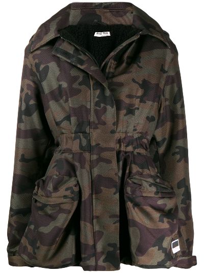 miu miu camo sweater