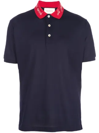 gucci navy polo
