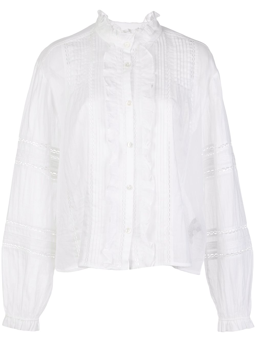 Isabel Marant Étoile Valda Long Sleeved Blouse In Weiss