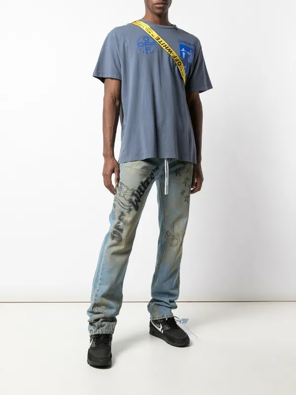 off white wizard jeans