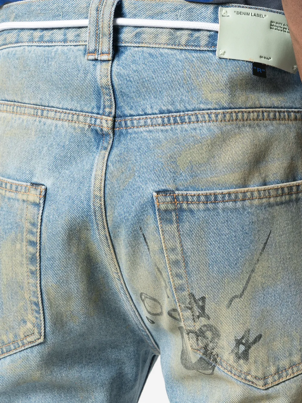 off white wizard jeans