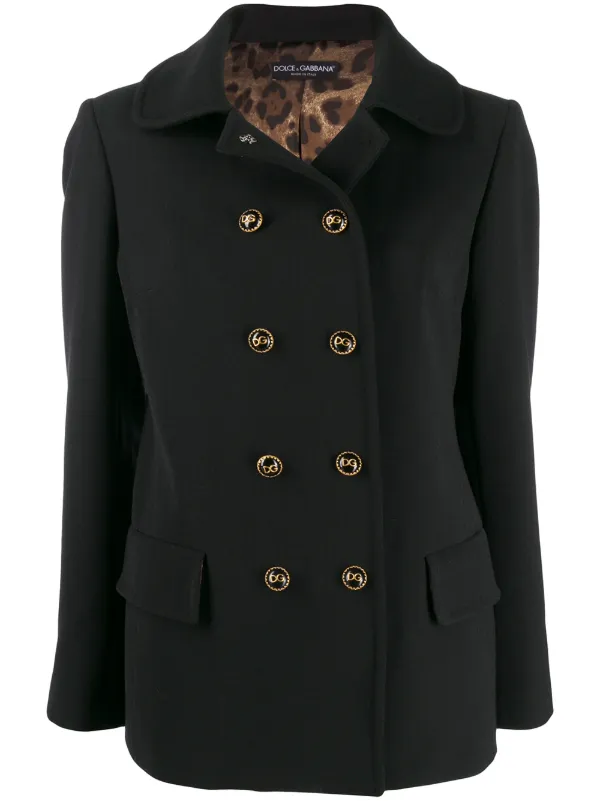 dolce and gabbana black coat