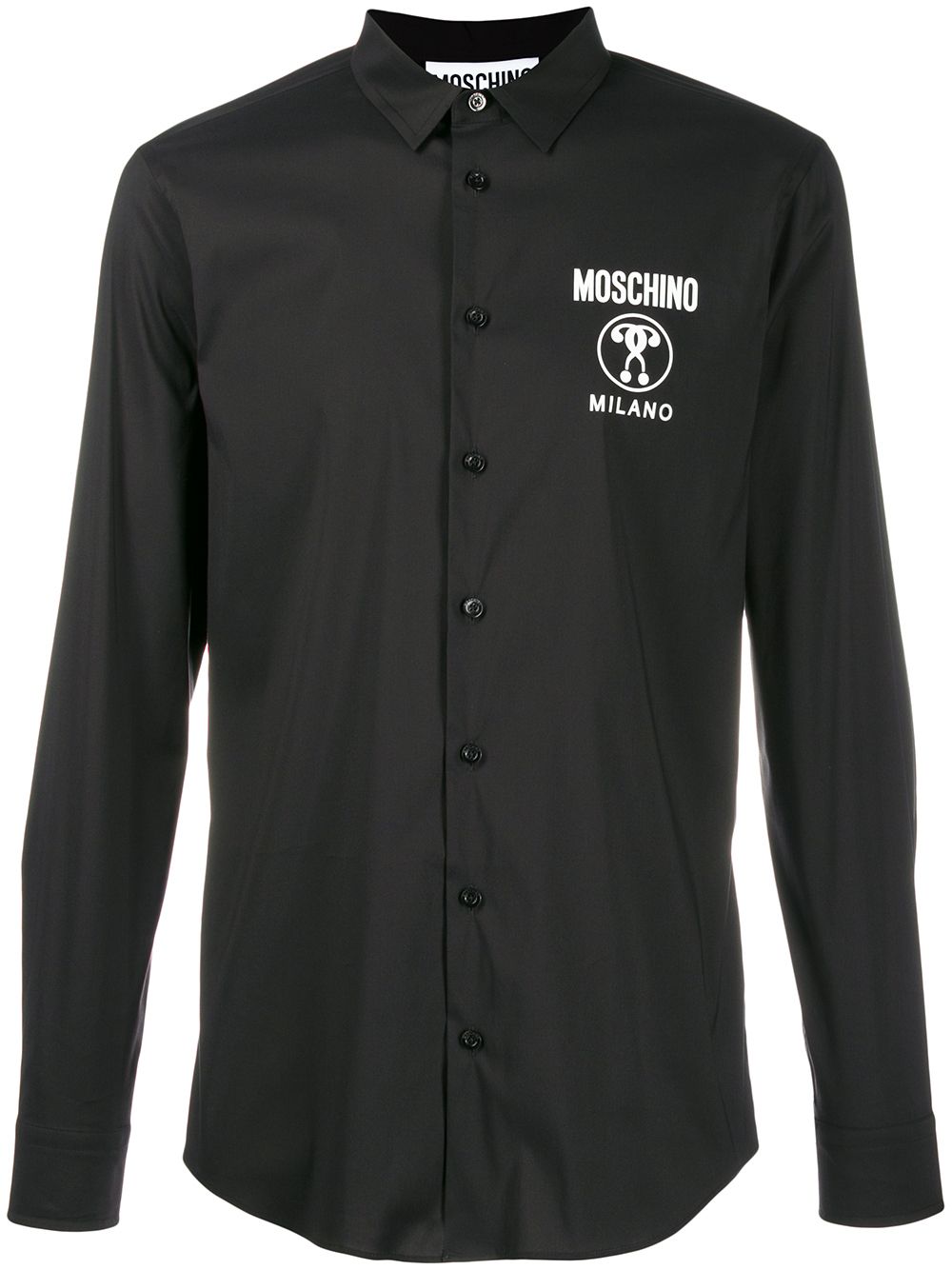 фото Moschino рубашка с контрастным логотипом