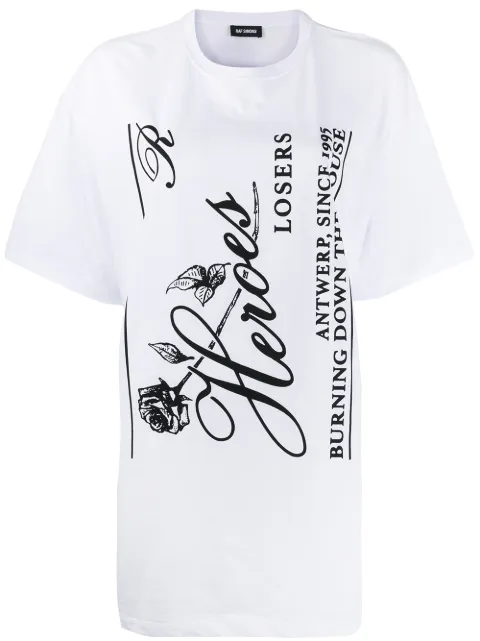 Click to view more detailed imagery on our partner's website Raf Simons Heroes Tee In White