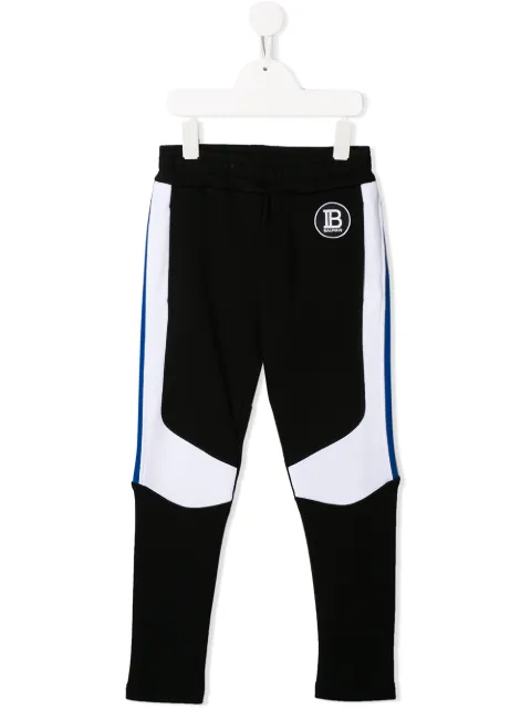 BALMAIN CONTRAST PANELLED SWEATPANTS