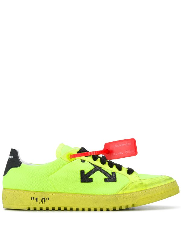 off white shoes lime green