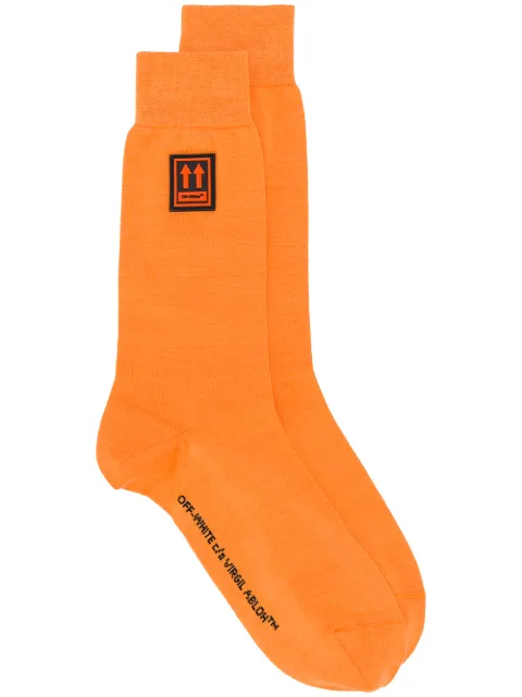 Off-White arrows logo patch socks