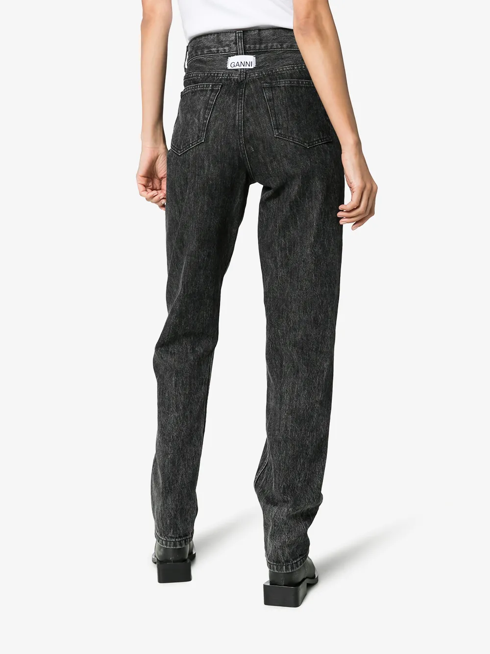 GANNI GANNI FADED STRAIGHT LEG JEANS,F423914391228