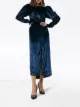 ROTATE Barbara velvet land Lurex midi dress