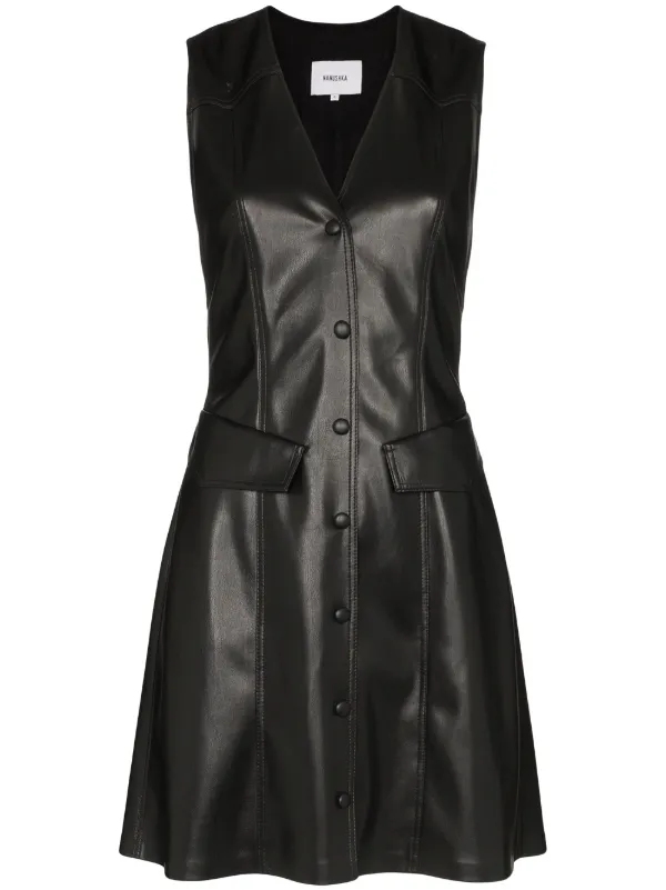 nanushka black dress