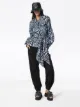 Image 2 of GANNI tiger print tie-waist blouse