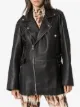GANNI collared biker-style jacket