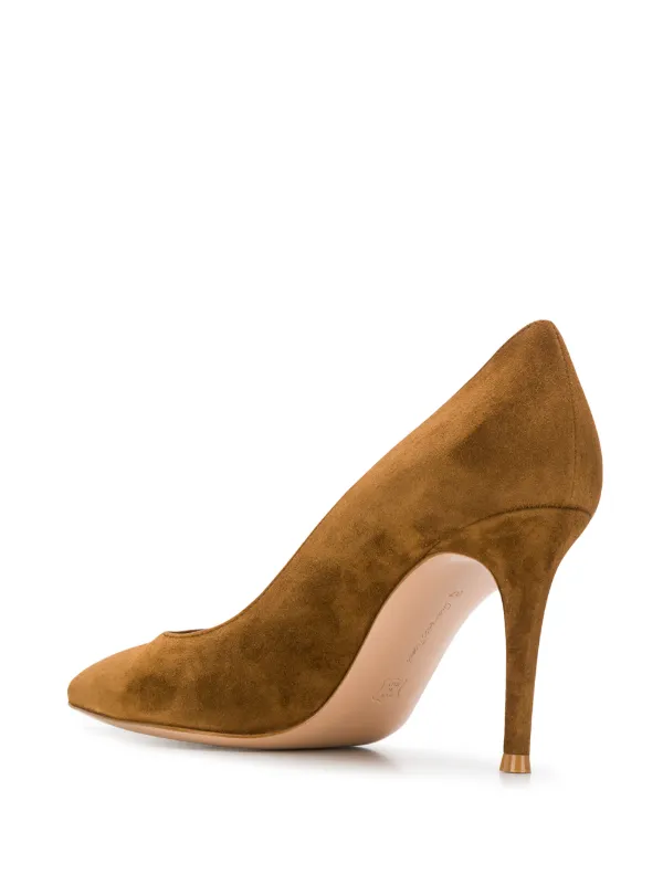 Gianvito Rossi Gianvito 85 Suede Pumps Brown FARFETCH KW