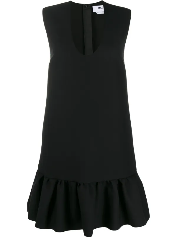 peplum hem mini dress