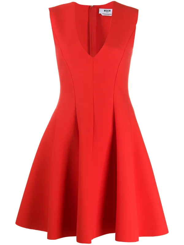 cheap red skater dress