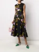 Image 2 of MSGM rose print flared dress