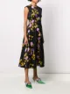 MSGM rose print flared dress