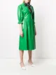 MSGM leather look full sleeve dress