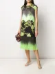 Image 2 of MSGM floral-print fringe dress