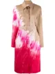 Image 1 of MSGM tie-dye print trench coat