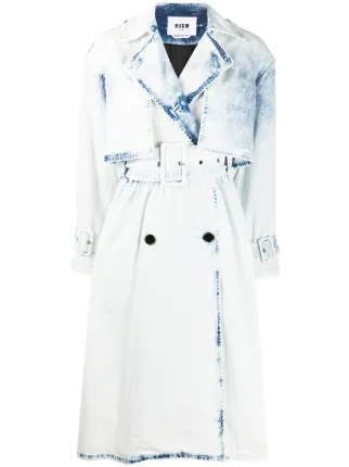 msgm denim trench coat