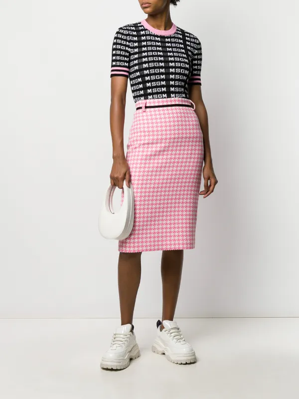 Msgm ハウンドトゥース ペンシルスカート 通販 Farfetch Msgm ハウンドトゥース ペンシルスカート 通販 Farfetch