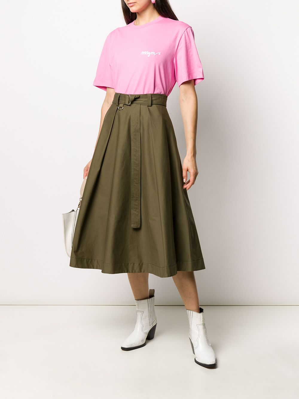MSGM A-line Pleated Skirt - Farfetch