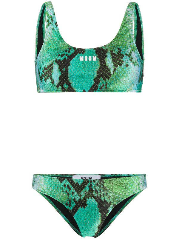 snake print bikini set