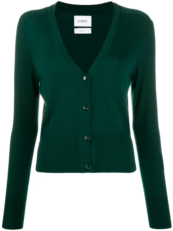 green v neck cardigan womens