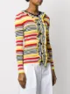 MSGM ラッフル ストライプ カーディガン