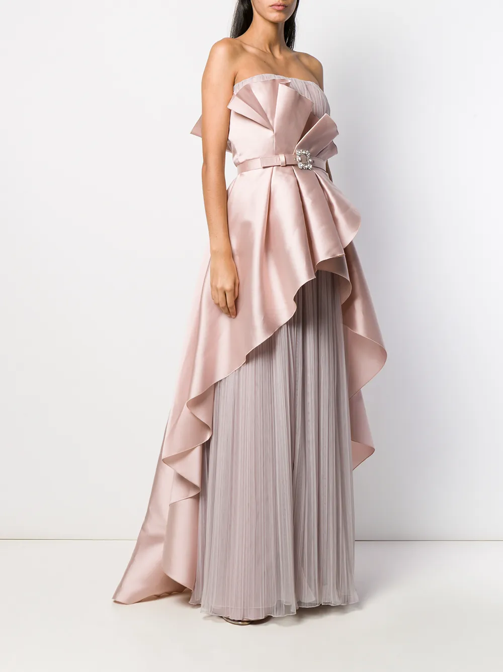 Alberta Ferretti Jurk met ruche Roze