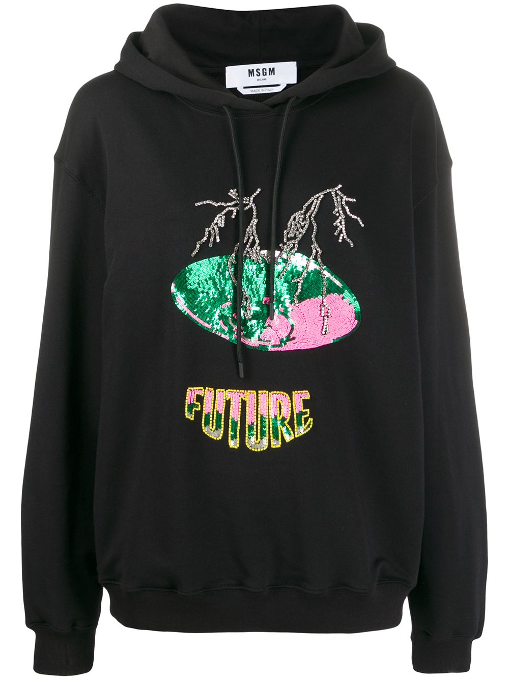 фото MSGM sequin-embellished 'future' hoodie